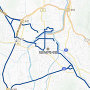 앱 화면 · 지도에 그려진 주행 경로